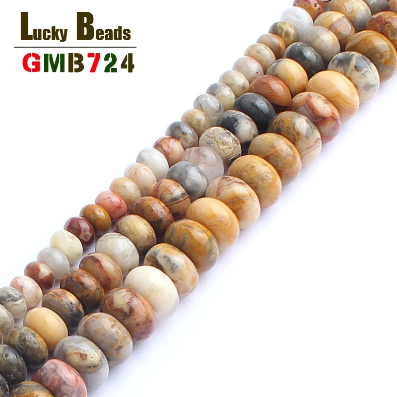 Бусины из натурального камня Crazy Agates Stone Rondelle бусины для изготовления ювелирных