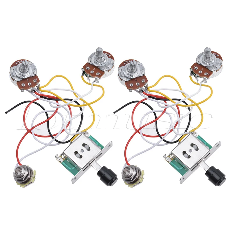 Набор проводов для электрогитары набор трехходовой тумблер 250K Pots Jack из 2|for electric