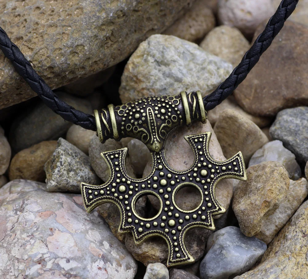 Youe shone кожаное колье с кулоном в стиле викингов Thors Hammer Viking cross Mjolnir Hiddensee