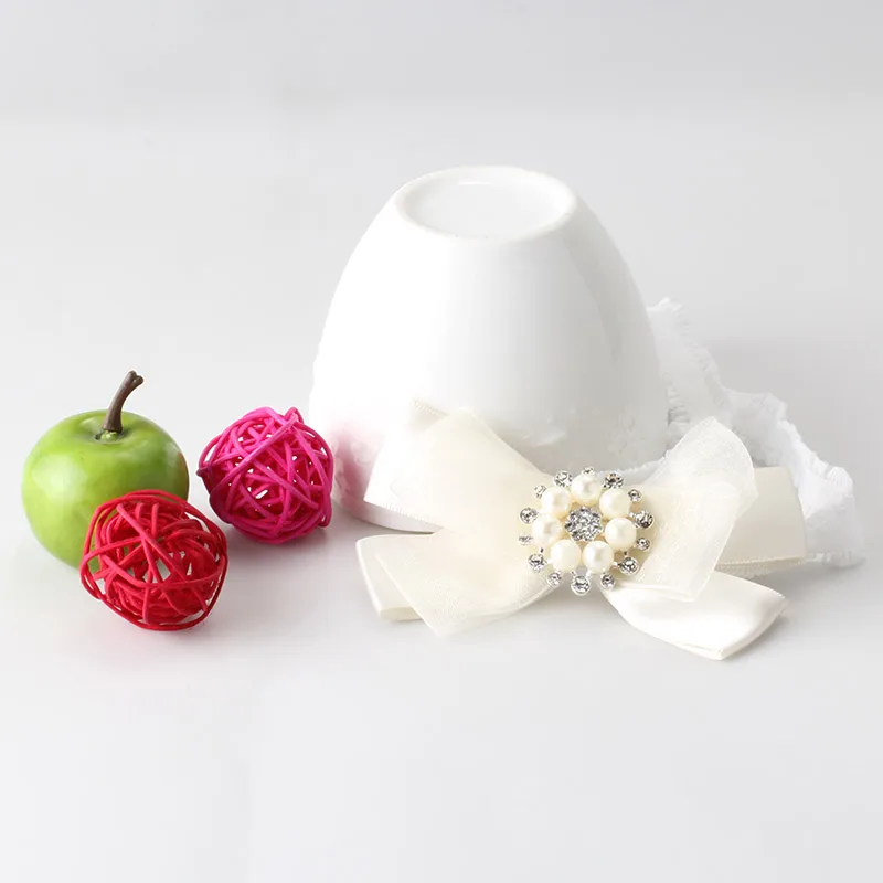 Детский ободок для волос из шифона с цветком и жемчужинами бантиком девочек|hair