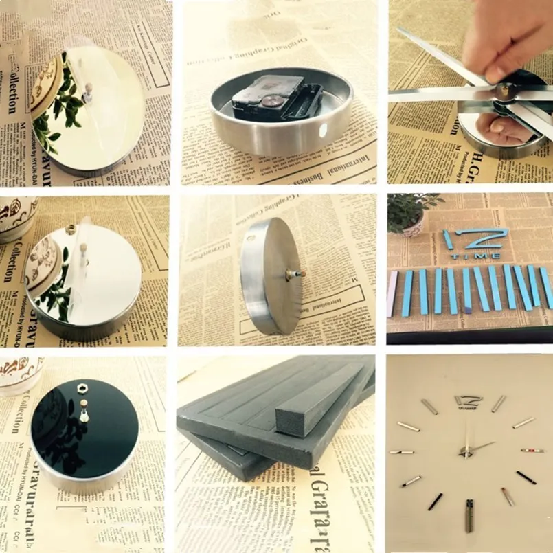 Настенные часы JADUOMA акриловые зеркальные сделай сам Современное украшение для