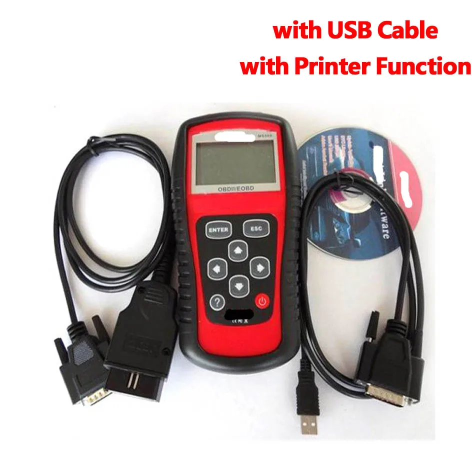 with USB Cable MS509 многоязычный диагностический инструмент OBD2/EOBD автоматический считыватель кодов работает для США и Азии и Европы Автомобильный сканер MS 509 - Цвет: with USB Cable