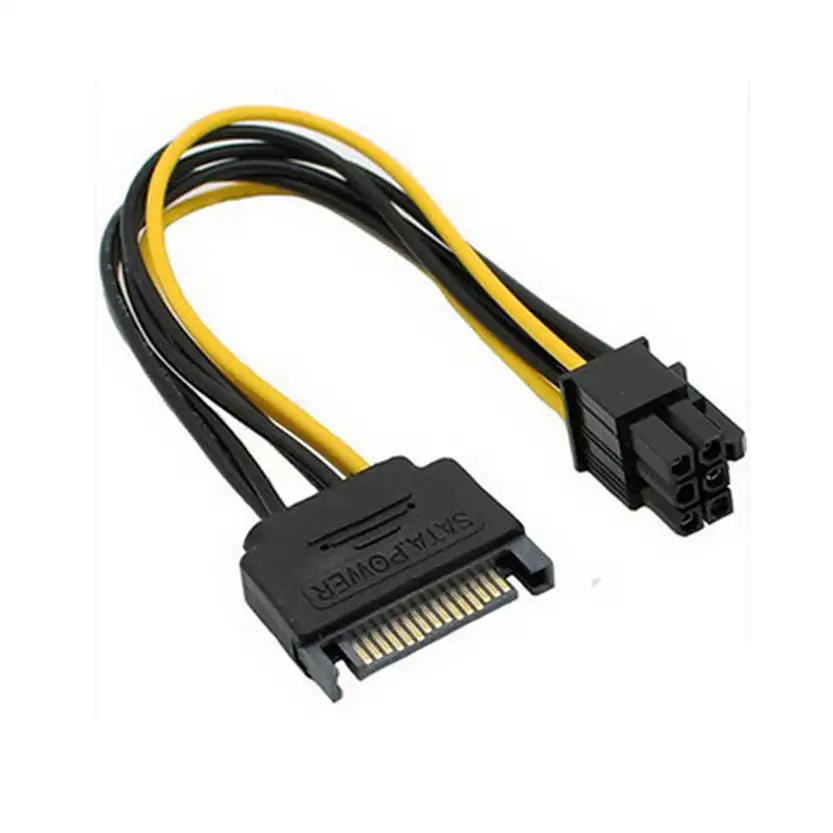 U SATA кабель питания 15 Pin к 6 PCI EXPRESS PCI-E Sata Графический конвертер адаптер видеокарта