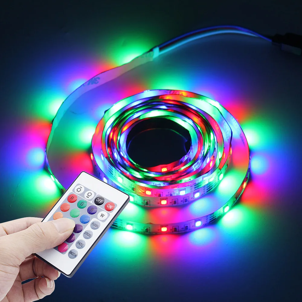 Светодиодная лента RGB с питанием от USB пультом дистанционного управления 2835 SMD DC 5V