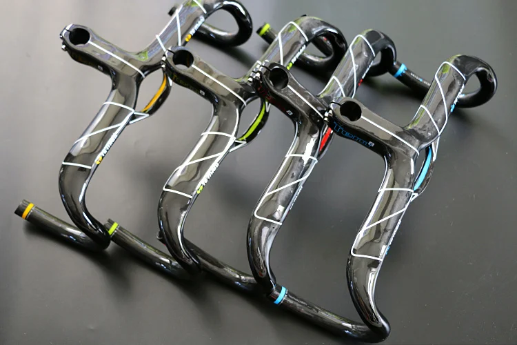 Продажа Велосипедный руль TEMANI, полностью углеродное волокно, Встроенный руль со стержнем, 28,6*400/420/440 мм