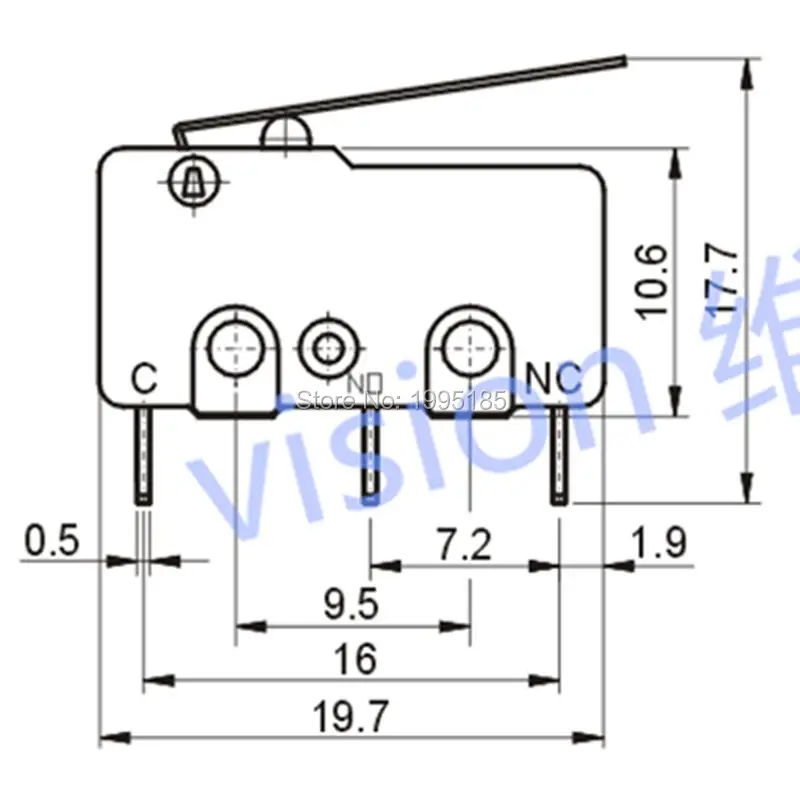10 шт. дорожный концевой выключатель 3 контакта N/O N/C|switch limit|switch micro switchswitch switch |