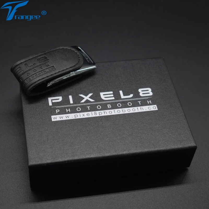 Trangee 20 шт./лот черный кожаный USB флэш-накопитель с картонной подарочной коробкой