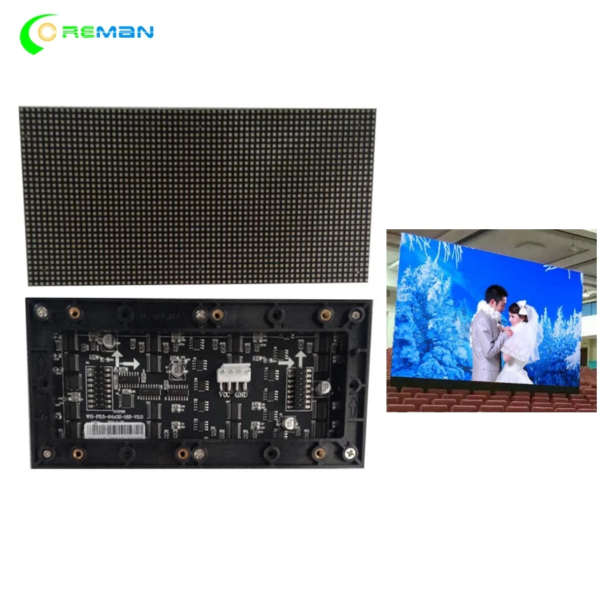 Крытый полный Цвет светодиодный модуль SMD 3-в-1 P2.5 160X80 мм видеостена 160X160 мм светодиодный Панель