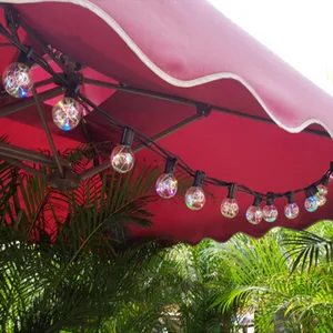 VNL Новый 8 м 25X G40 Рождественская светодиодная RGB медная гирлянда, светильник красочная гирлянда, сказочный светильник s для рождества, свадьбы, вечеринки, уличного декора