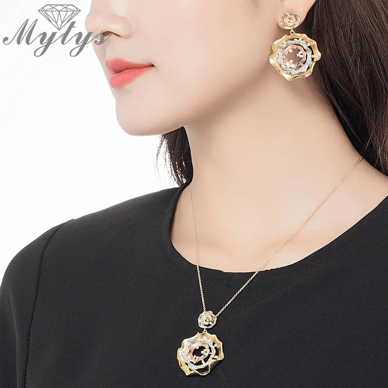 Мое романтическое трехтонное золотое ожерелье с подвеской серебряное желтое