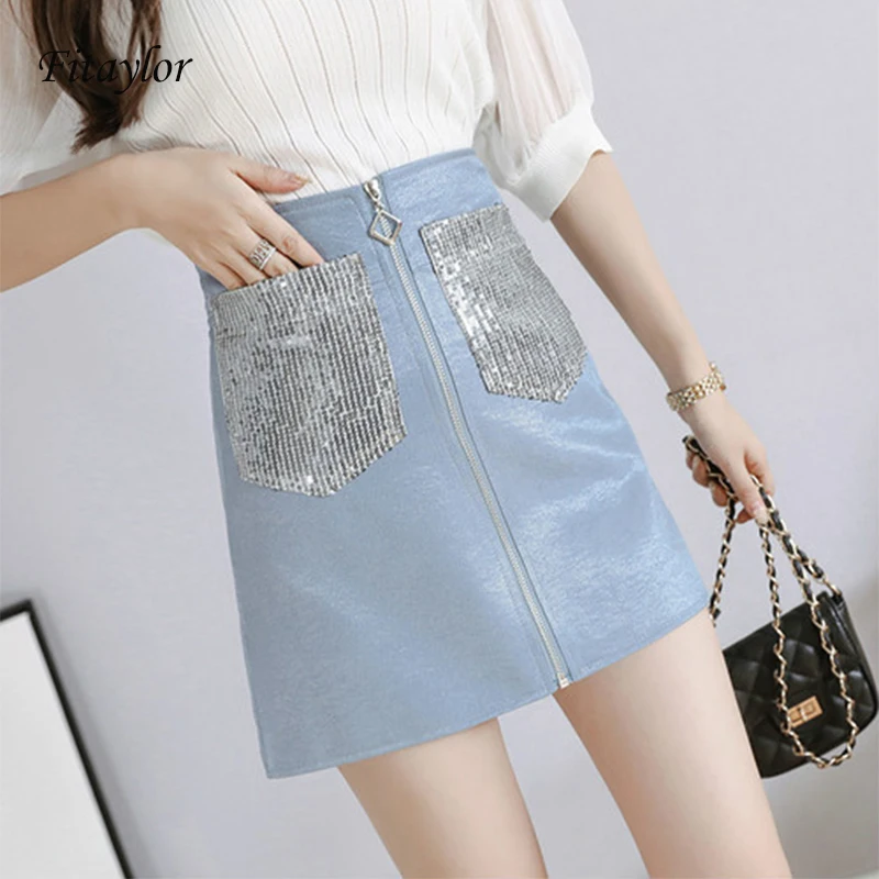 Fitaylor летняя новая уличная юбка трапециевидной формы для женщин модные юбки с