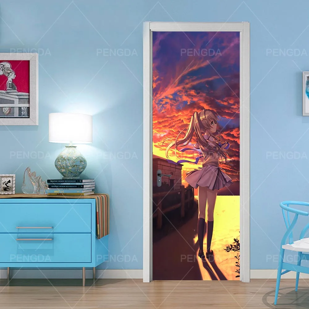 Door XRN1542-05 Самоклеющиеся обновления сексуальная девушка DIY ПВХ наклейки на дверь водонепроницаемый вход Современная наклейка для домашнего декора печать художественная картина - Цвет: Door XRN1542-05