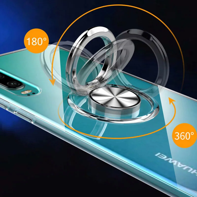 Чехол для Huawei P30 роскошный Прозрачный мягкий силиконовый чехол защитный с