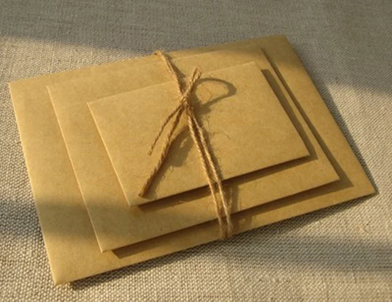 Креативное приглашение Письмо Конверт Ретро квадратная чистая крафт-бумага