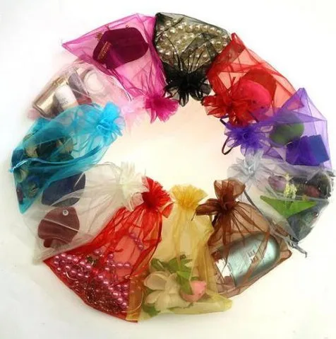100pcs/Lot Mix Xolor Organza Xmas Wedding Party Favor Gift Bags Candy Jewellery Pouches Christmas | Украшения и аксессуары