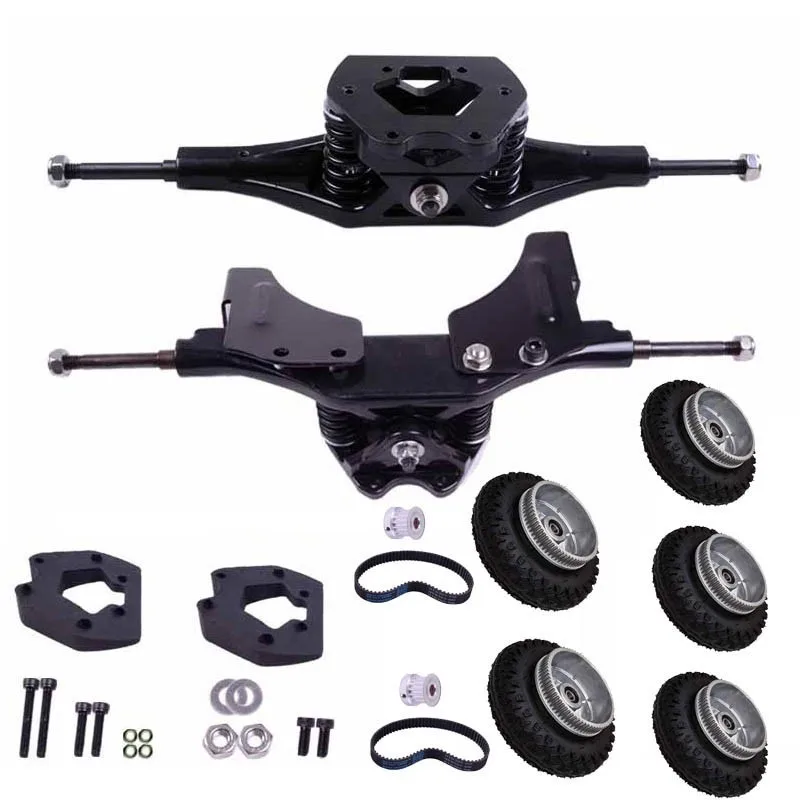 2020 New Arrival DIY Size 200*50mm Electric Skateboard Gear Motor Truck Wheels Kit For Longboard Off Road Board Free Shipping