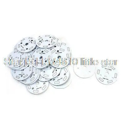 30Pcs Aluminum Base Plate PCB 40mm Dia for 6 x 1/2W 5730 SMD High Power LED |
