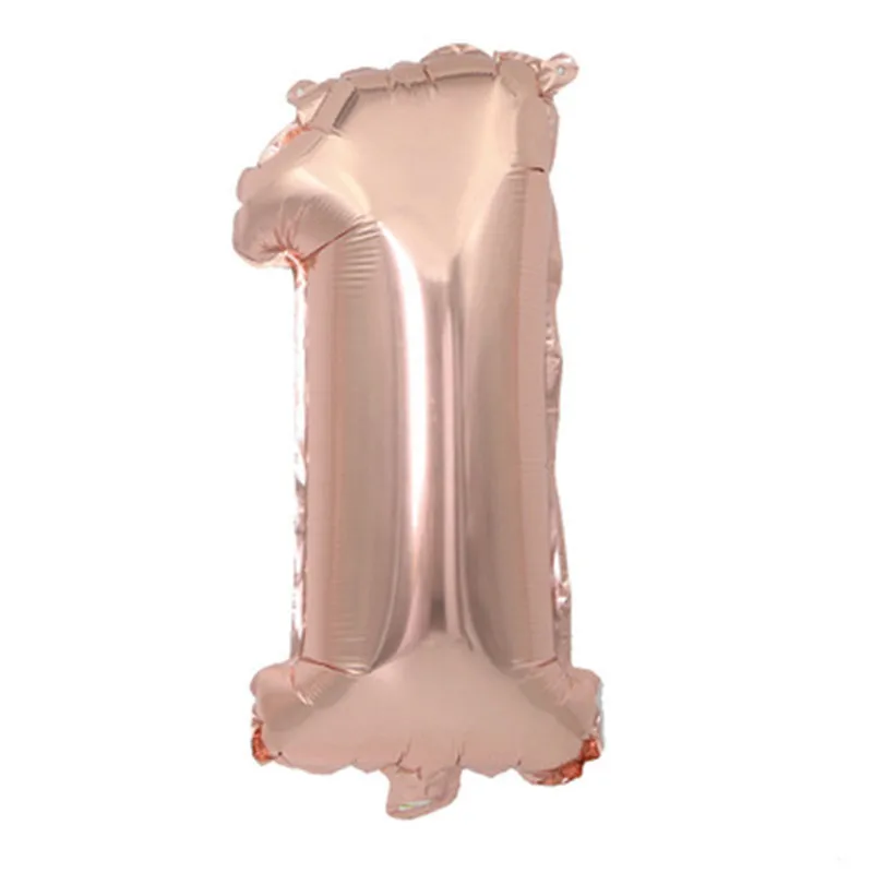 Rose Gold 1 40 дюймов розовое Золотое серебряное число шар цифра фольга День рождения Юбилей украшения шары - Цвет: Rose Gold 1