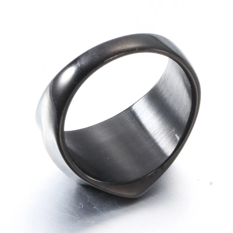 Mostyle мужское кольцо в стиле панк черное из нержавеющей стали 316L рок модные