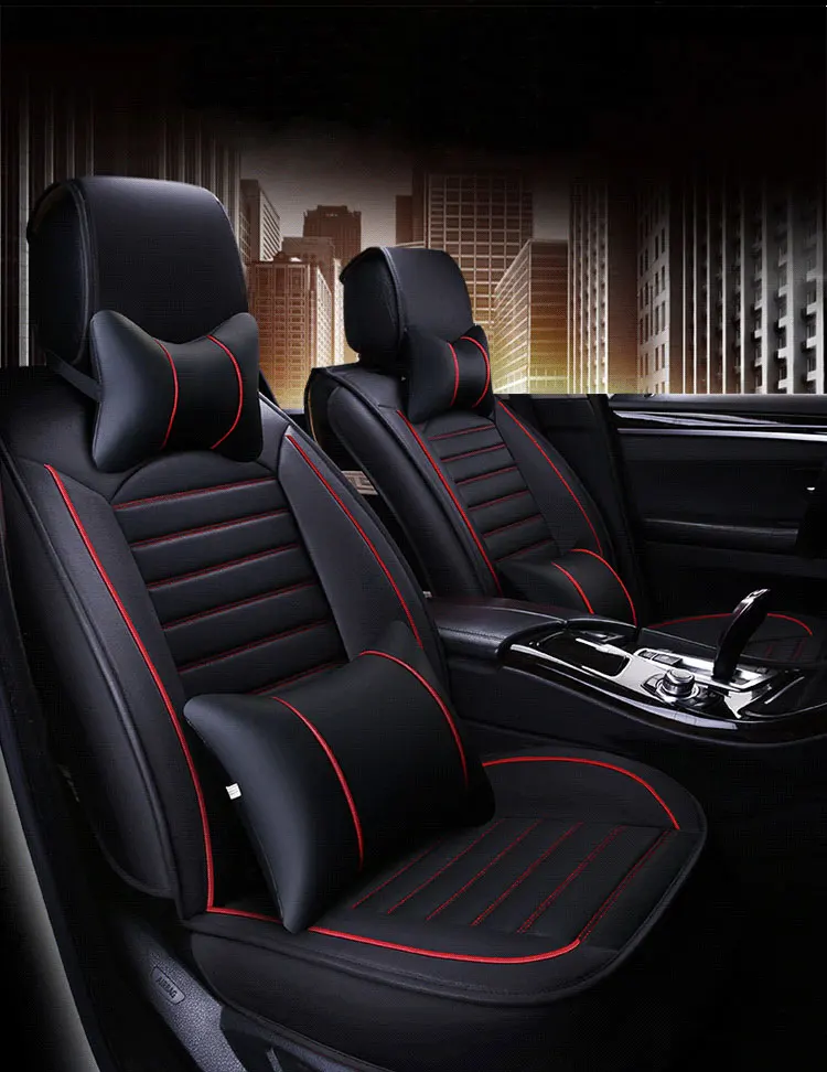 Универсальный из искусственной кожи чехлы для сидений автомобиля Alfa Romeo 147 156 159 166 Giulia Giulietta Mito Stelvio защитное покрытие автомобильного сиденья