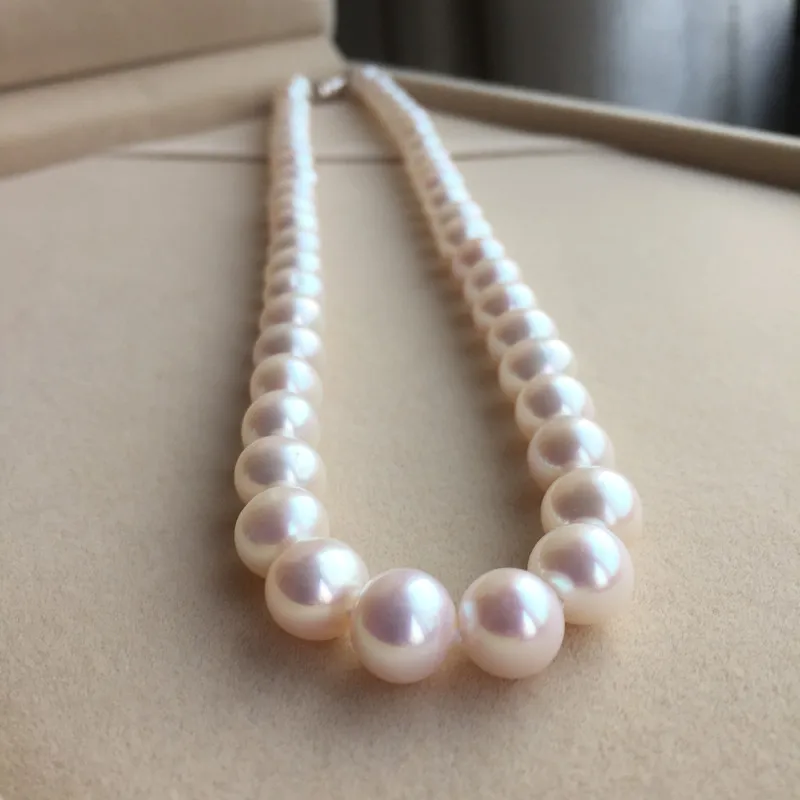 Женское Ожерелье из натурального пресноводного жемчуга 9-10 мм | Украшения и