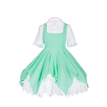 Cardcaptor Clear Card KINOMOTO Sakura, карнавальный костюм, Мятное Повседневное платье, униформа костюмы для Хэллоуина, аниме одежда, костюмы, cos - Цвет: costume