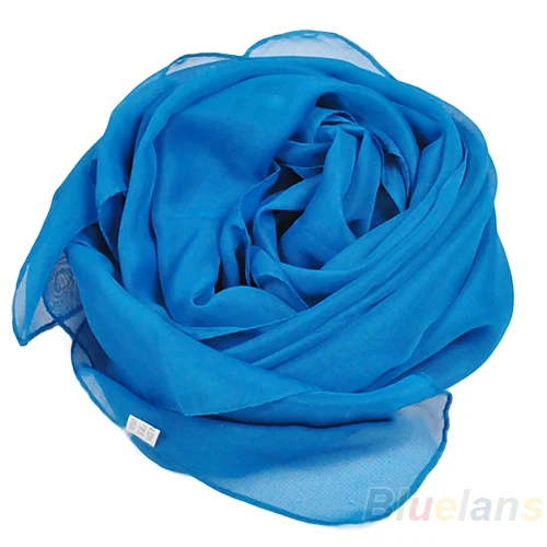 Большой Пляжный Длинный Шифоновый модный шарф на шею шарфы для женщин модные