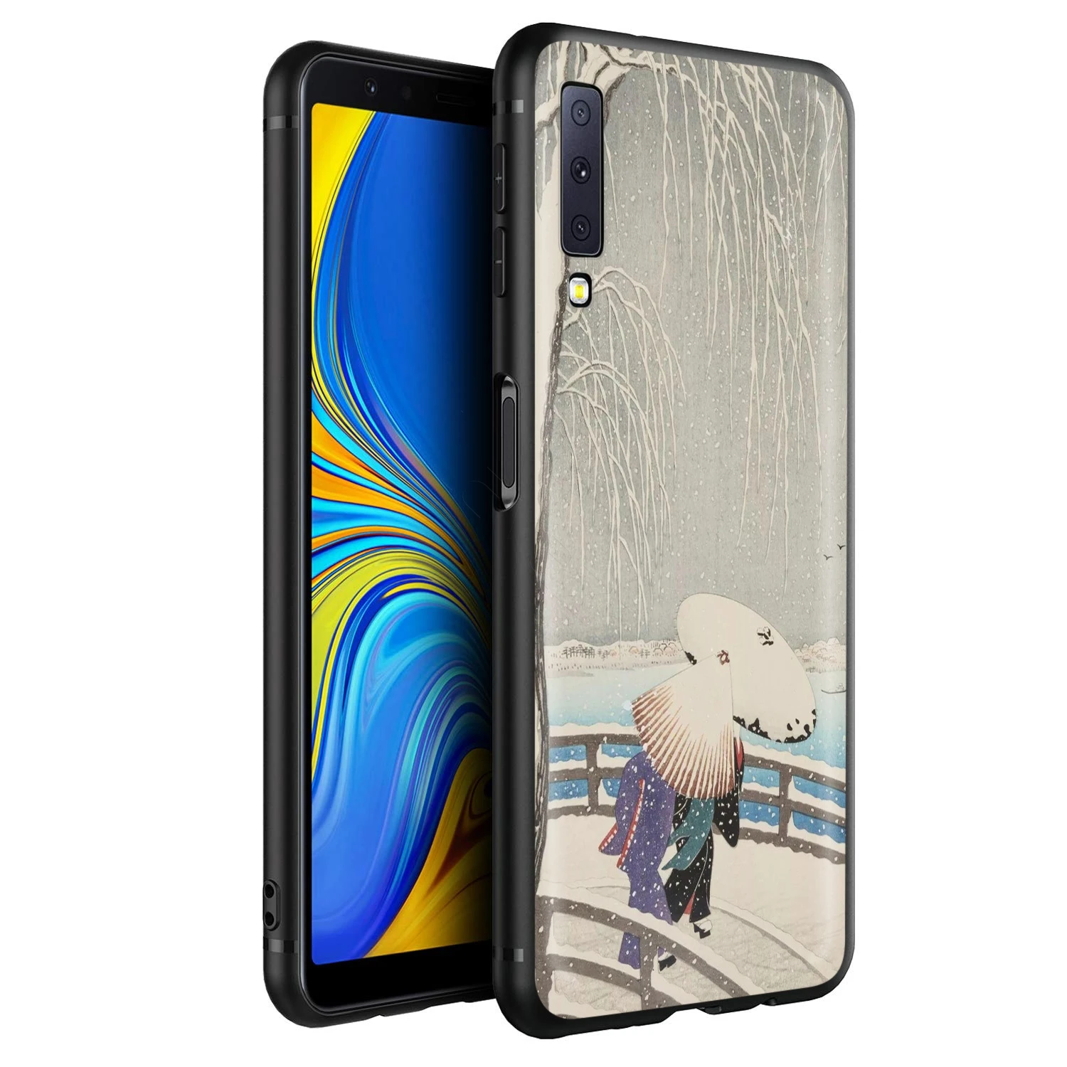 Чехол с японским краном Fuji Mountain Wave для Samsung Galaxy J6 A9 A8 A7 A70 A6 A5 A50 A40 A30 A3 A10 A51 A71 A81 A91 2018 |