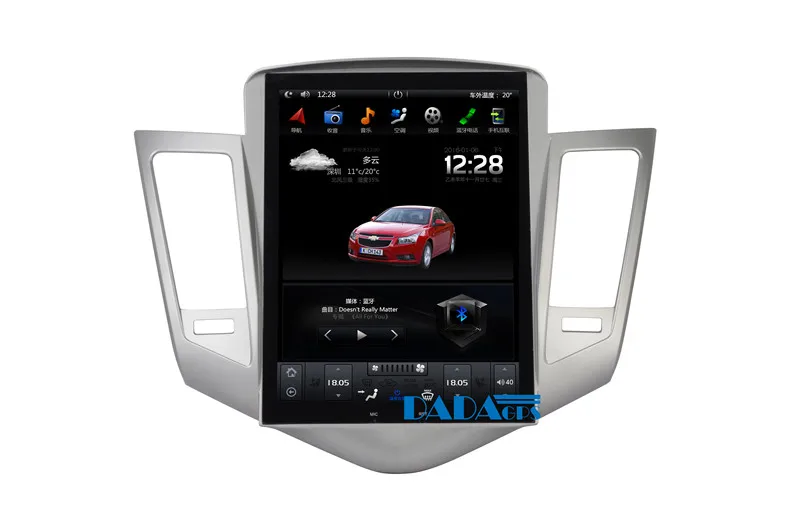 Tesla стиль Android 7,1 Восьмиядерный автомобильный dvd-плеер gps навигация для CHEVROLET CRUZE 2009-2013 Автомагнитола стерео аудио мультимедиа