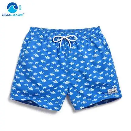 Удобные летние мужские шорты с принтом s Fish Брендовые пляжные для плавания одежда