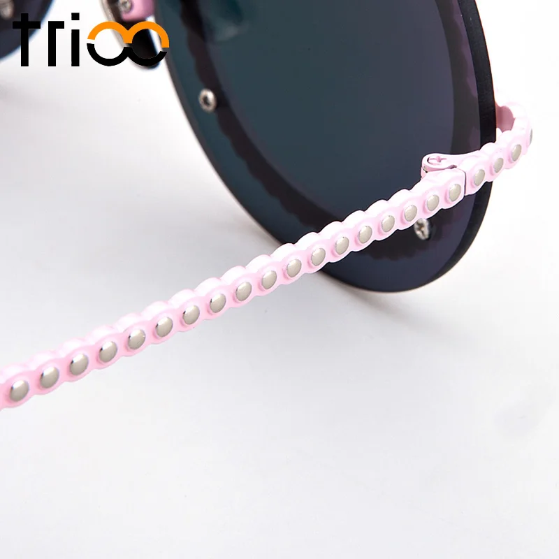 Очки солнцезащитные TRIOO женские круглые модные роскошные солнечные очки с