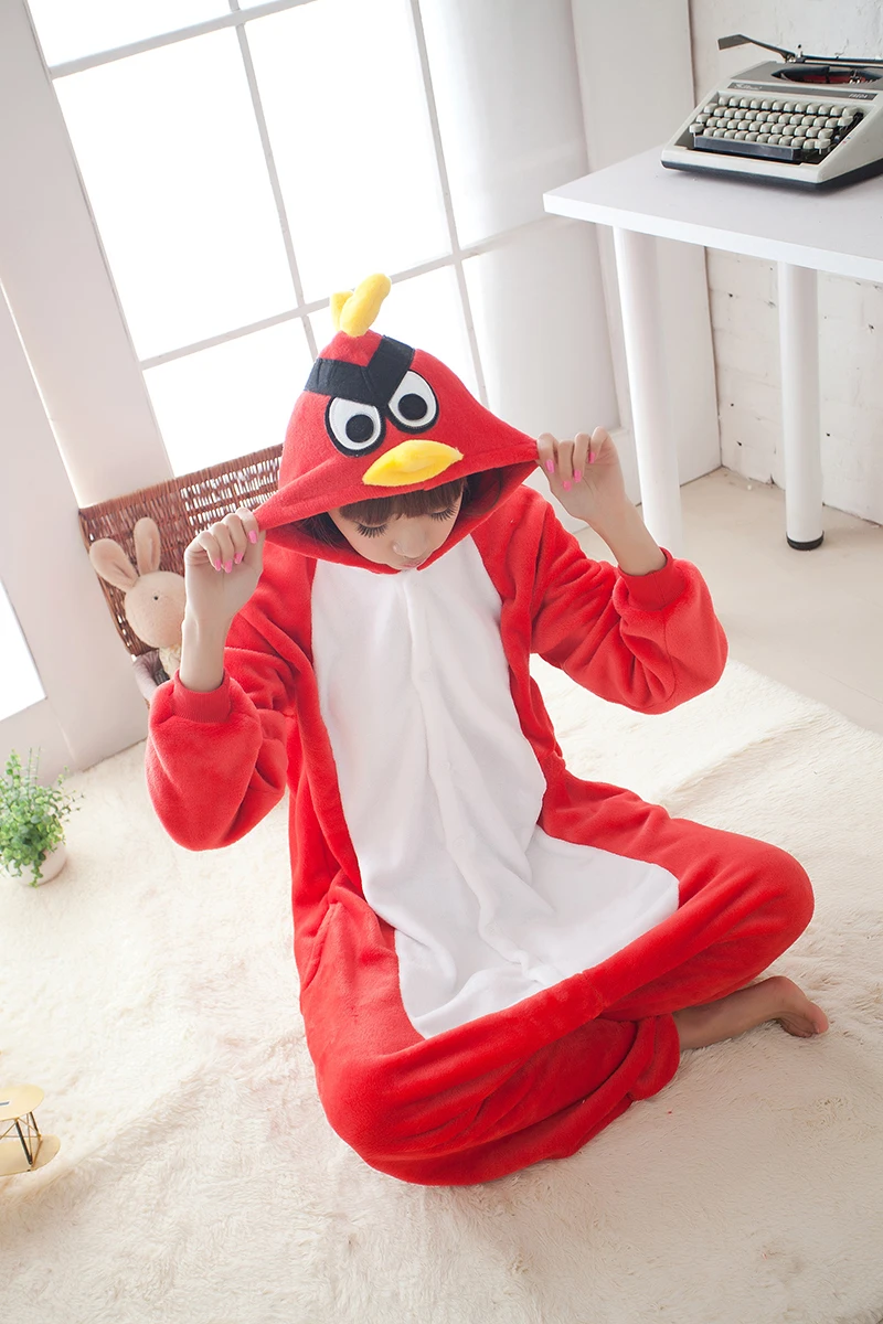 Фланелевые пижамы Red Bird Комбинезоны для взрослых Детская Пижама с животными