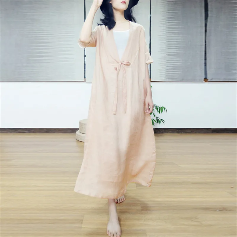 SCUWLINEN Vestidos 2019 Новый Для женщин летнее платье Глубокий v-образным вырезом лук
