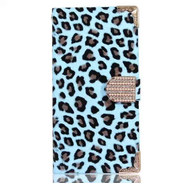Блестящий Магнитный Леопардовый кошелек флип кейс из искусственной кожи чехол