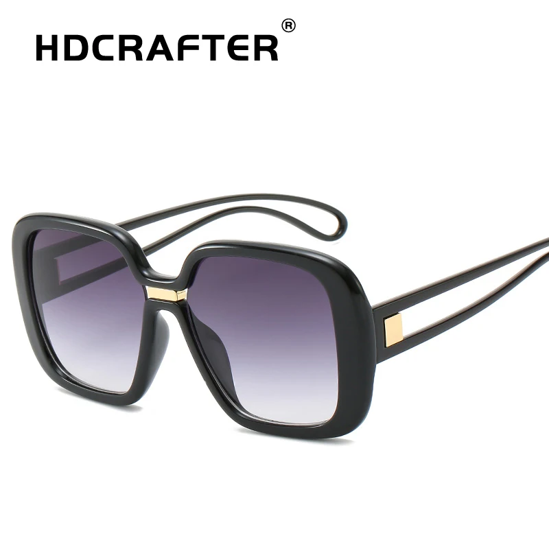 HDCRAFTER большая оправа градиентные большие солнечные очки солнцезащитные