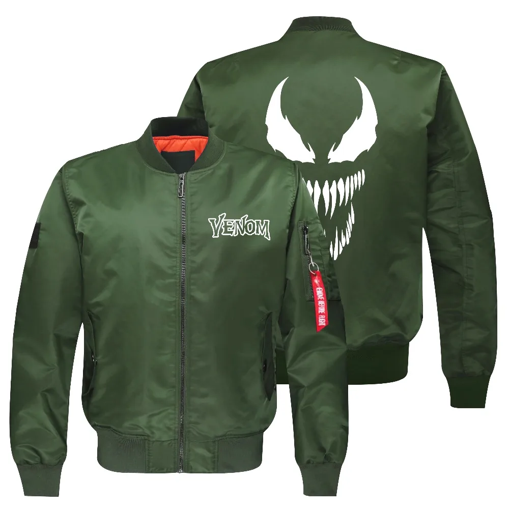 Куртка с капюшоном на молнии логотипом Eddie Эдвард Брок WISHOT VENOM | Мужская одежда
