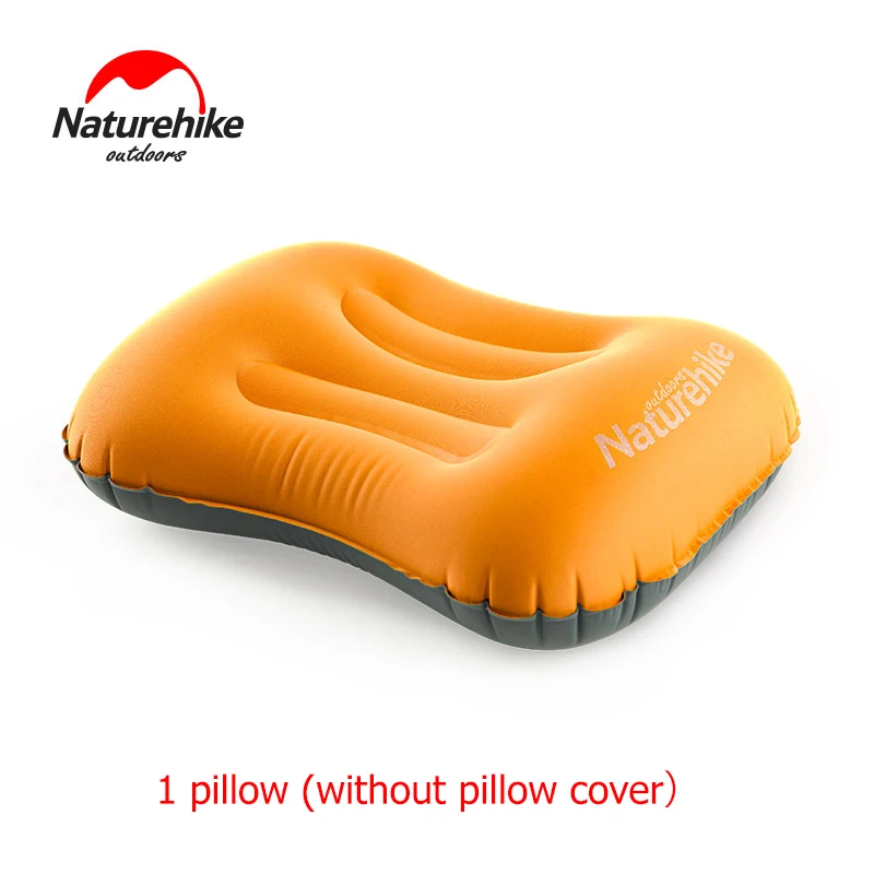 only orange pillow Naturehike надувные подушки ручной пресс с чехлом надувная мягкая подушка Com пресс ible компактные подушки поддержка шеи - Цвет: only orange pillow