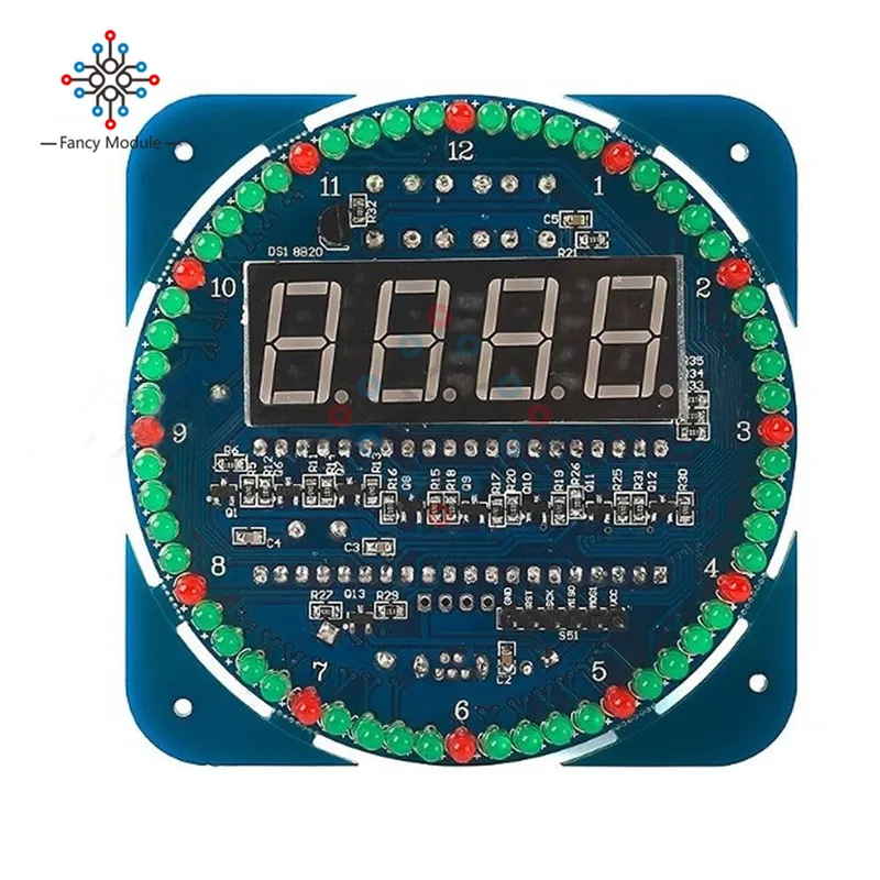 DS1302 цифровой светодиодный модуль будильника электронные цифровые часы дисплей