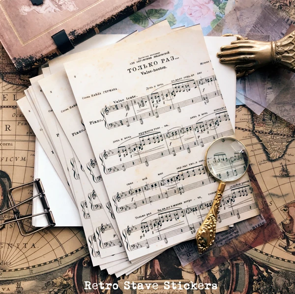 KLJUYP 3 шт музыкальные бумажные наклейки Vellum для скрапбукинга Happy planner/карточная
