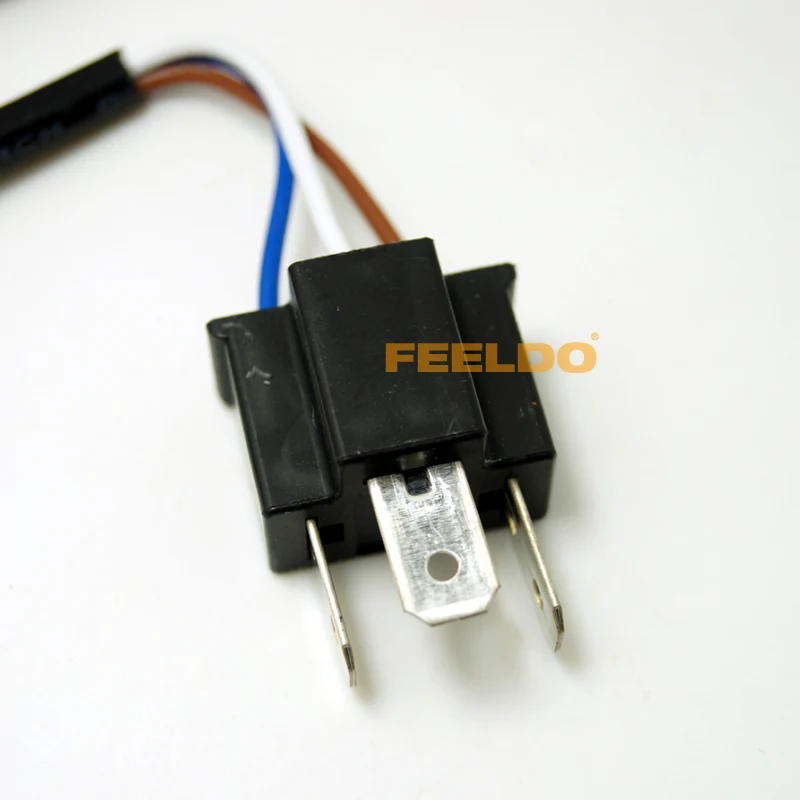 FEELDO 1 шт. 12 в 35 Вт/55 Вт 2в1 H4/HB2/9003 Hi/Lo Bi xenon релейный жгут для HID #4305|Проволока| |