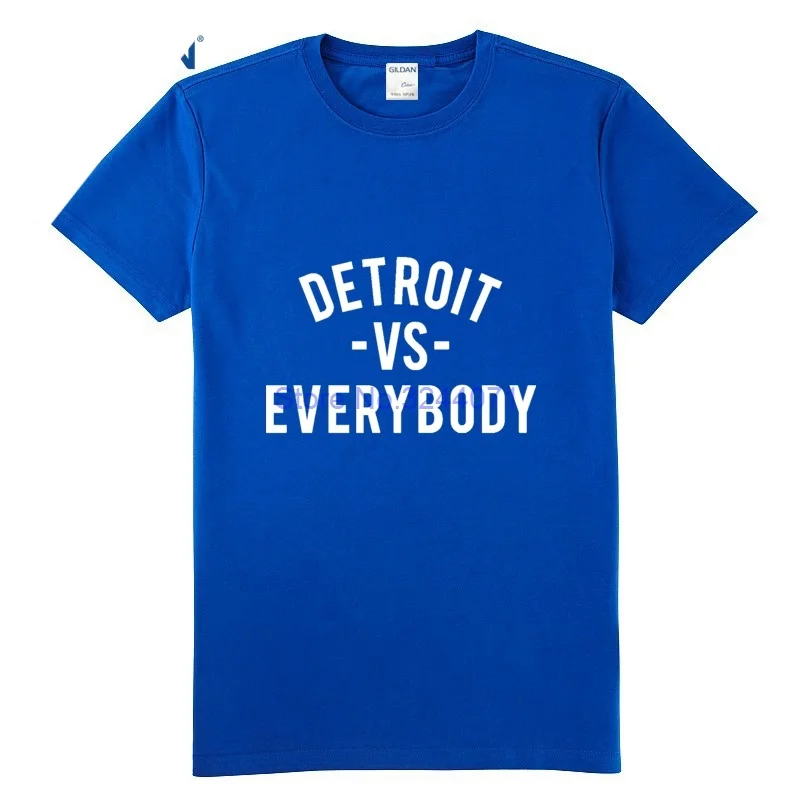 Detroit Vs Everybody Graphic Shirt 9 цветов Le футболка простая хлопковая Мужская Специальный