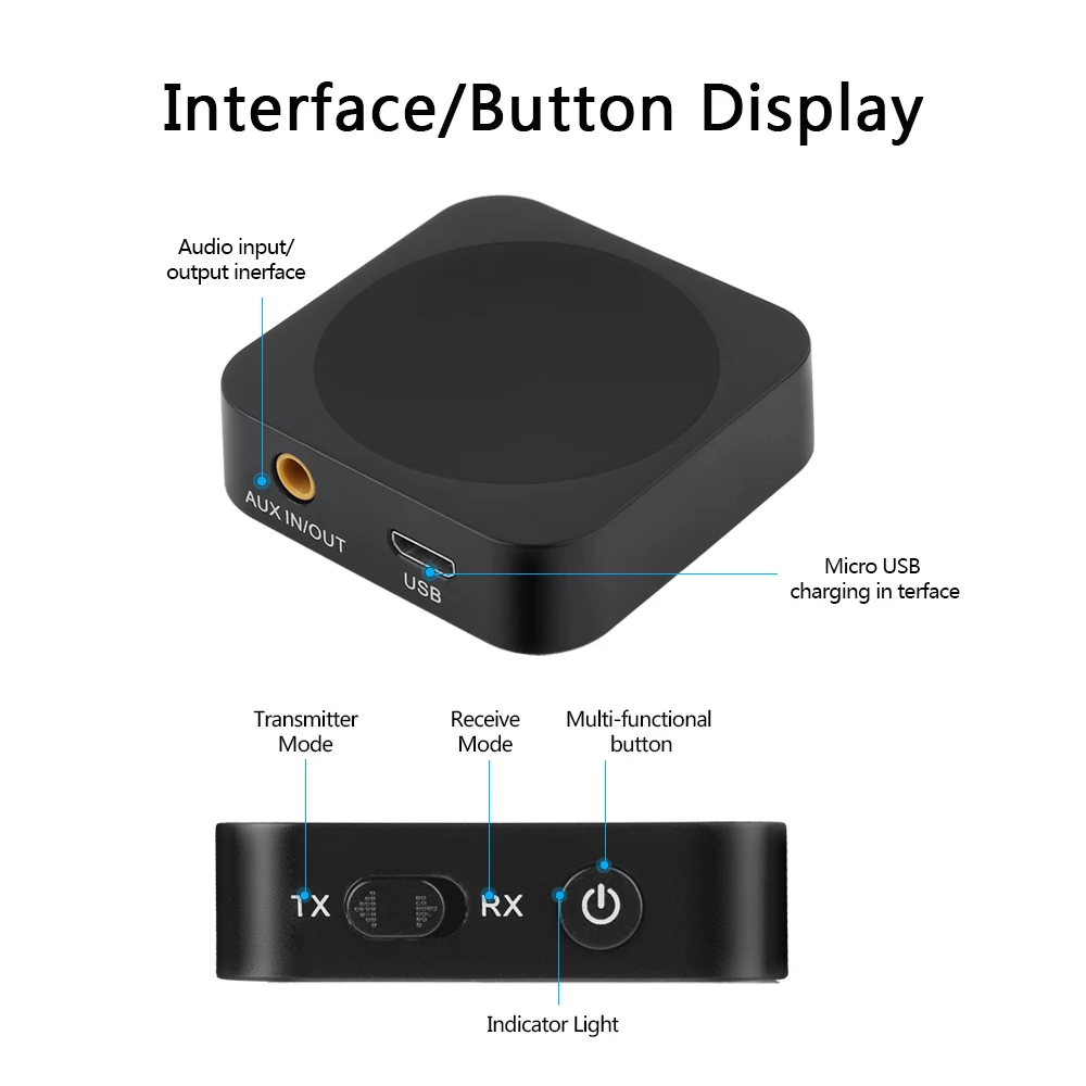 T10 2in1 Bluetooth 4 2 передатчик и приемник Беспроводной Портативный аудио адаптер Aux 3 5