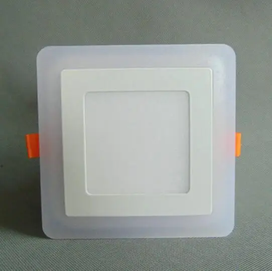 Светодиодная панель 6 Вт 9 квадратный скрытый двойной цвет холодный белый +