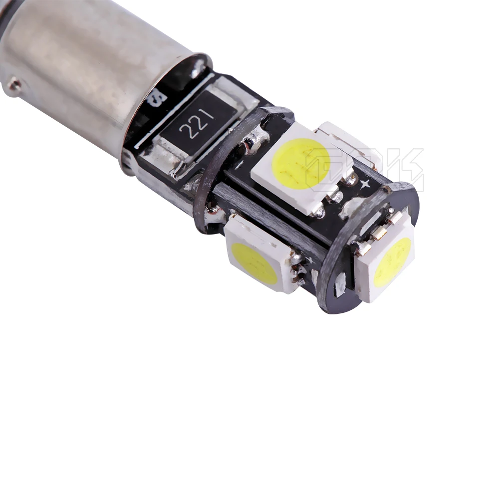 10 шт. автомобильная лампа Led canbus BA9S LED 12В 5smd T4W H6W 5050 Светодиодная Внутреннее