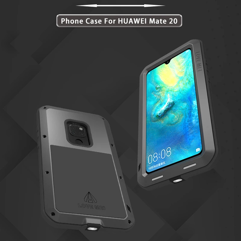 Защитный чехол для всего тела huawei mate 20 Lite Gorilla glass противоударный металлический 360