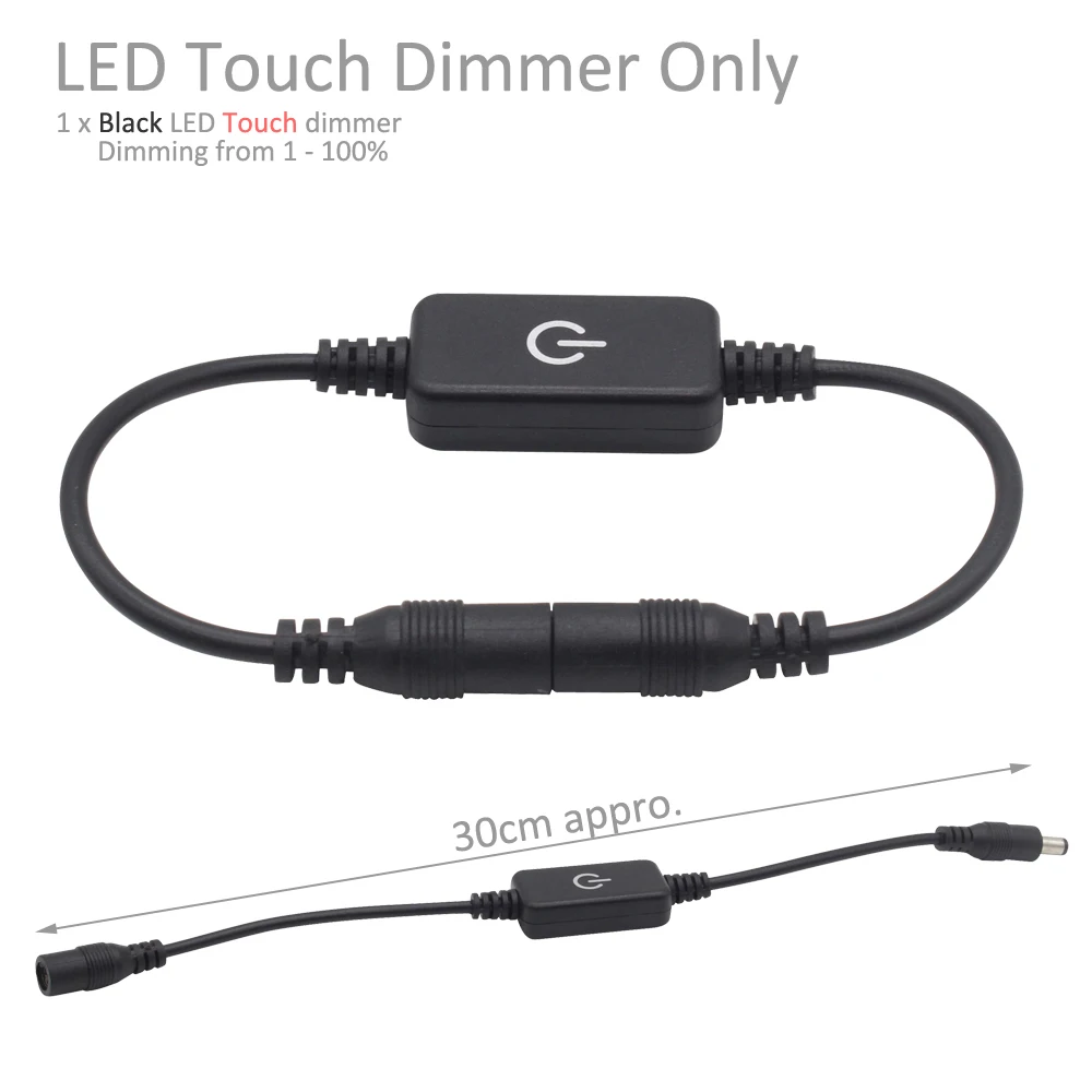 Touch Dimmer Only Светодиодный светильник с регулируемой яркостью с питанием от батареи, 5 в постоянного тока, светодиодный светильник на батарейках 4AA, водонепроницаемый, 1 м, 2 м, 3 м, светодиодная лента e с сенсорным регулятором яркости - Испускаемый цвет: Touch Dimmer Only