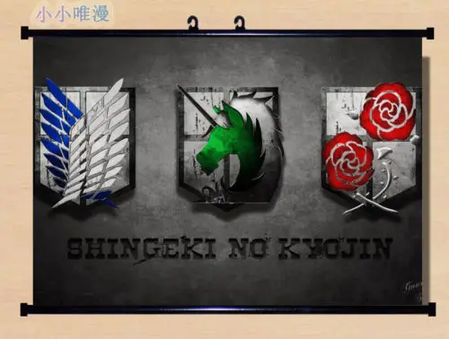 Shingeki no Kyojin атака на Титанов значок домашний декор аниме плакат настенный