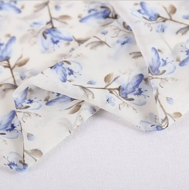 Импортная шифоновая жаккардовая атласная шелковая ткань для модных женских