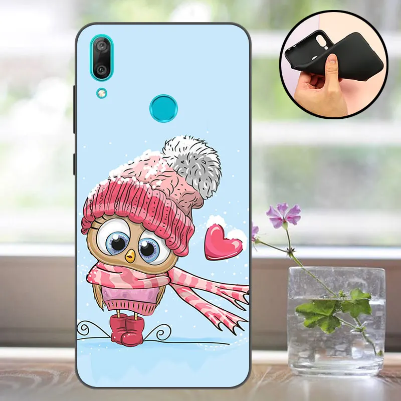 Чехол для телефона Huawei Y7 2019 силиконовый чехол Prime матовый мягкий Huawen 6 26