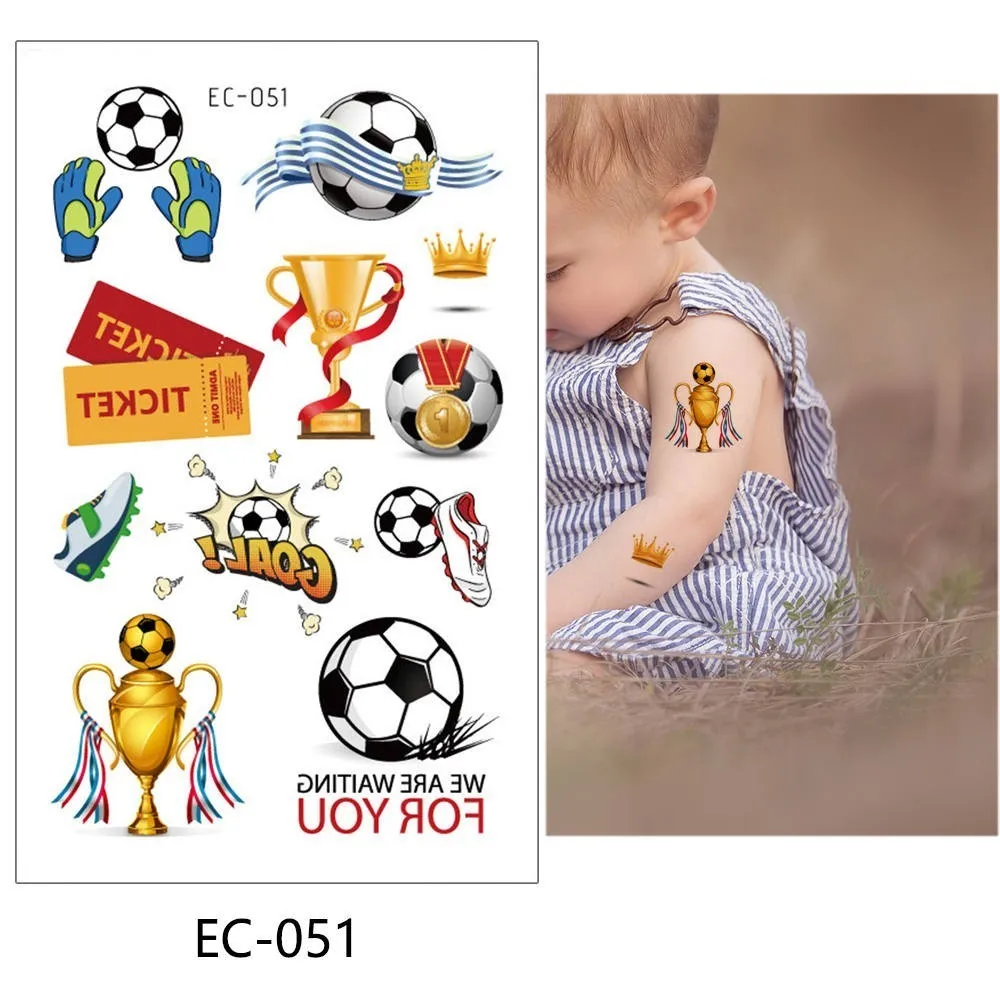 EC-051 Glaryyears/1 шт., горячая Распродажа, детская Временная тату-наклейка для футбола, цветные поддельные тату, флеш-тату, водонепроницаемые, маленькие, боди-арт для детей - Цвет: EC-051